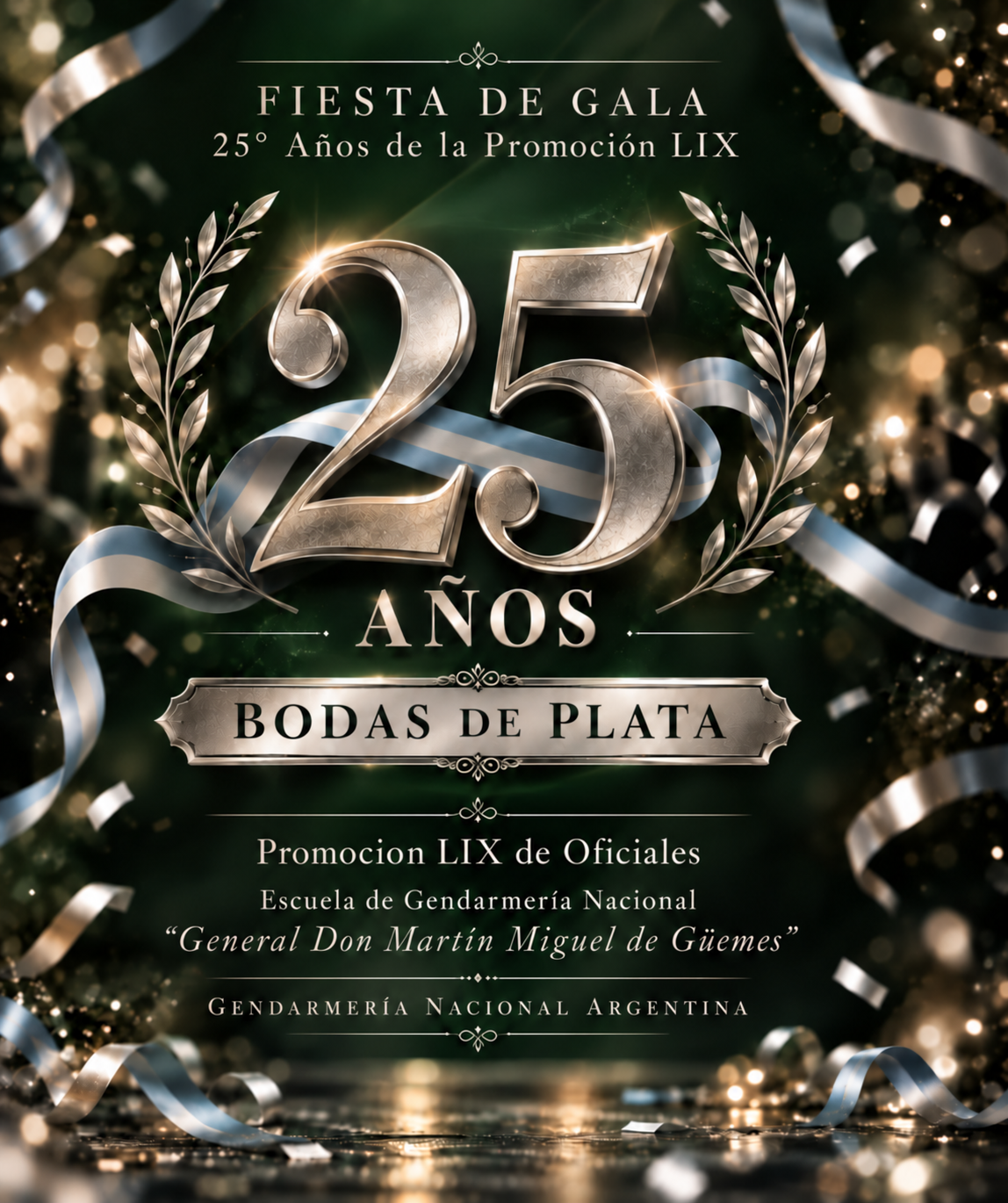 Fiesta Conmemorativa del 25° Aniversario de Egreso - Bodas de Plata, Promoción LIX de Oficiales Egresados